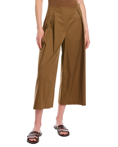 Shop Vince Pleated Culotte Pant In Brown