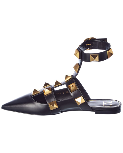 Valentino Rockstud Detail Pointed Toe Pumps In Purple