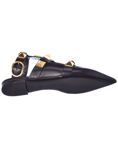Valentino Rockstud Detail Pointed Toe Pumps In Purple