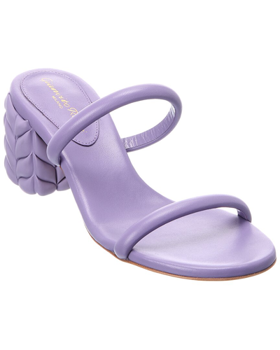 Shop Gianvito Rossi Florea 60 Leather Sandal In Purple