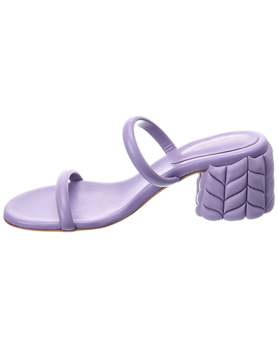 Shop Gianvito Rossi Florea 60 Leather Sandal In Purple