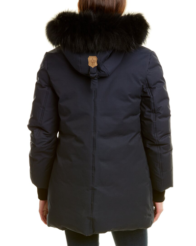 Mackage Marla Leather trim Down Coat In Blue ModeSens