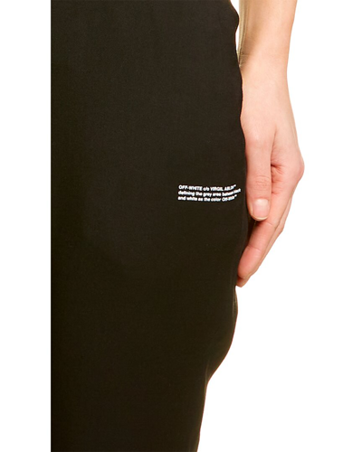 Shop Off-white High-waist Tailored Wool-blend Pant In Black