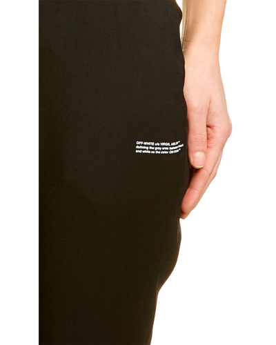 Off-white High-waist Tailored Wool-blend Pant In Black