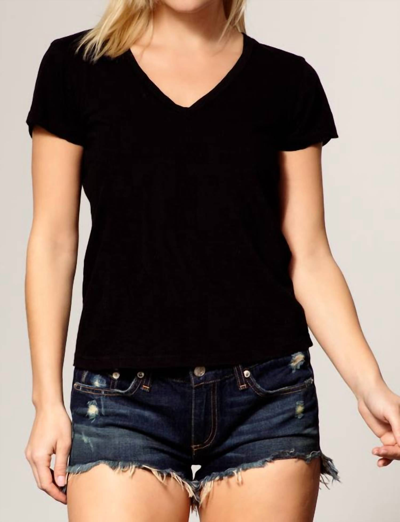 Shop Sundry V-neck Tee In Black