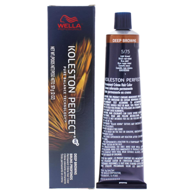 Shop Wella I0087103 Koleston Perfect Permanent Creme Hair Color For Unisex - 5 75 Light Brown & Brown Red-viole In Blue