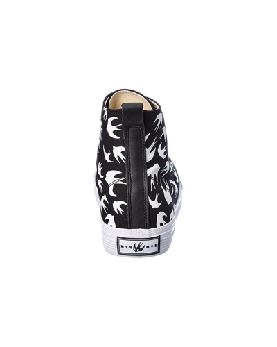 Shop Mcq By Alexander Mcqueen Swallow Canvas High Top Sneaker In Black
