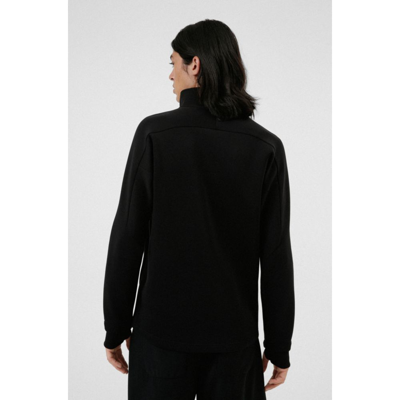 Shop Hugo Boss - Mock Neck Sweatshirt With Glow In The Dark Logo In Black