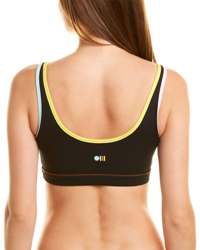 Solid & Striped Sport High Tide Ribbed Bra In Black