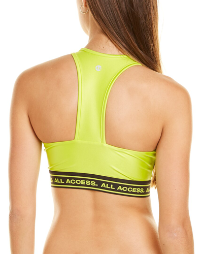 All Access Front Row Logo Bra In Green