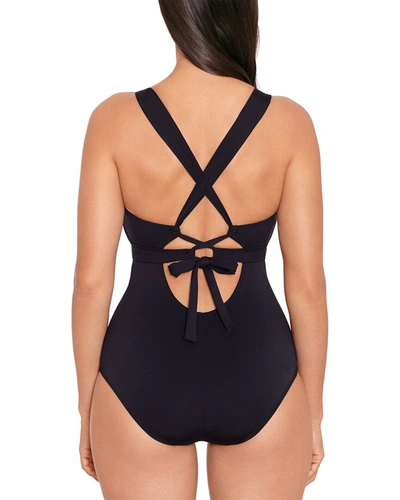 Shop Skinny Dippers Jelly Bean Peach One-piece In Black