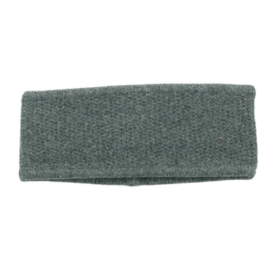 Shop Portolano Cashmere Honeycomb Headband In Grey