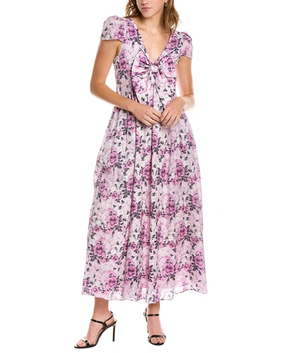 Shop Loveshackfancy Ever Silk-blend A-line Dress In Multi