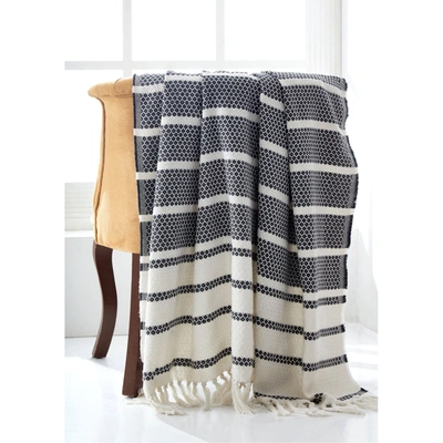 Shop Modern Threads Recycled Cotton 60x70" Throw Hilo In Grey