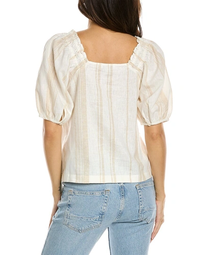 Shop Madewell Addie Linen-blend Shirt In Beige