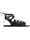 Ancient Greek Sandals Antigone Gladiator Sandals In Black