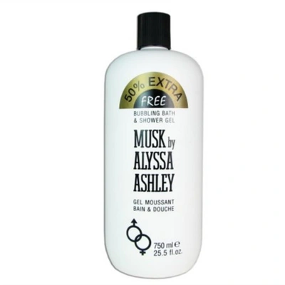 Shop Alyssa Ashley Awaly25sg Musk 25.5 oz Bubbling Bath & Shower Gel For Women In White