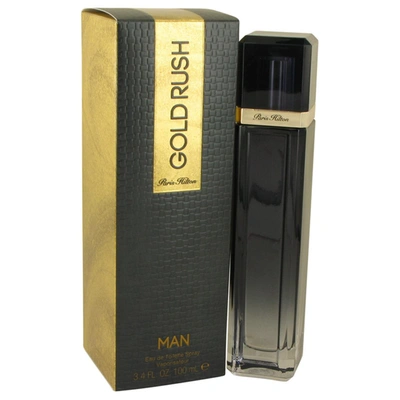 Shop Paris Hilton 537809 3.4 oz Gold Rush Edt Spray For Men In Black