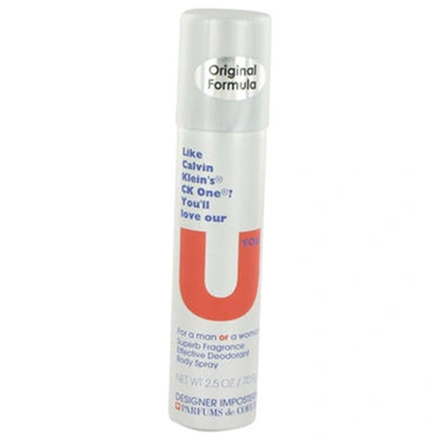Shop Parfums De Coeur 517809 2.5 oz Designer Imposters You Deodorant Body Spray For Unisex In White