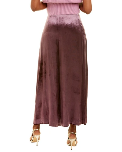 Shop Temperley London Breeze Silk-blend Trouser In Purple