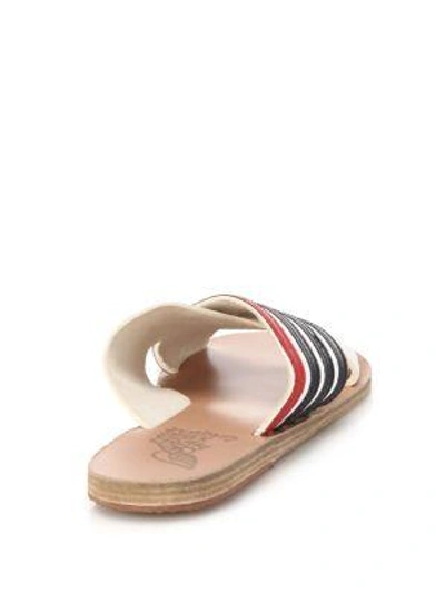 Shop Ancient Greek Sandals Thais Leather Crossover Slides In Multi