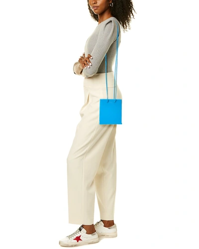 Medea Leather Crossbody In Blue