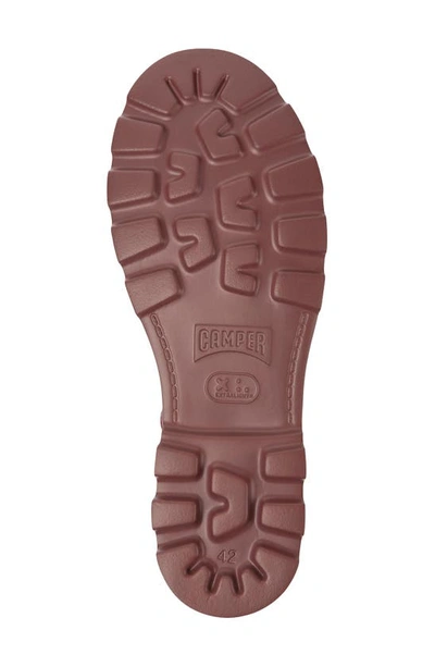 Camper Brutus Combat Boot In Burgundy