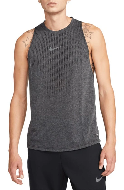 Shop Nike Dri-fit Athletic Tank In Black/ Iron Grey