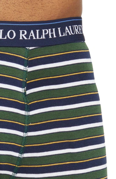 Shop Polo Ralph Lauren Assorted 3-pack Classic Cotton Boxer Briefs In Green/ Blue/ Navy