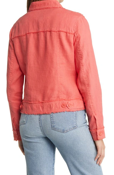Tommy Bahama Two Palms Linen Raw Edge Jacket In Light Pomodor