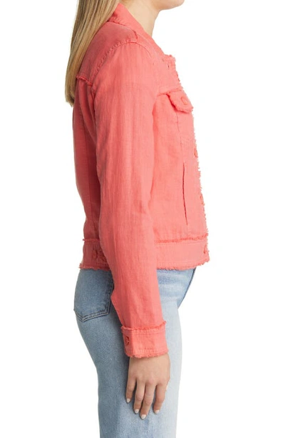 Tommy Bahama Two Palms Linen Raw Edge Jacket In Light Pomodor