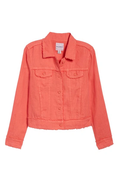 Tommy Bahama Two Palms Linen Raw Edge Jacket In Light Pomodor