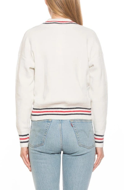 Shop Alexia Admor Cathrine Knit Sweater In Ivory Multi