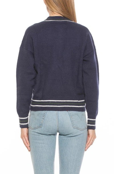 Alexia Admor Cathrine Knit Sweater In Navy Multi
