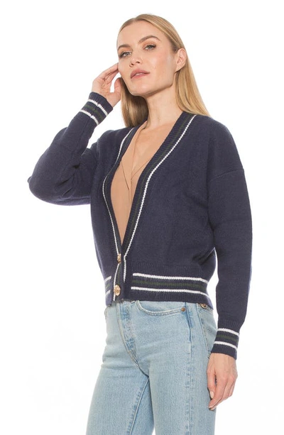 Shop Alexia Admor Cathrine Knit Sweater In Navy Multi