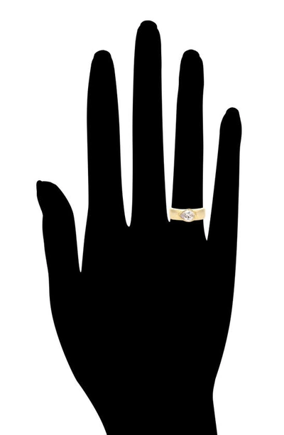 Shop Rivka Friedman Pear Shape Cz Ring In 18k Gold Clad