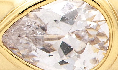 Shop Rivka Friedman Pear Shape Cz Ring In 18k Gold Clad