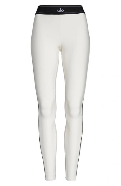 Shop Alo Yoga Suit Up High Waist Leggings In Ivory