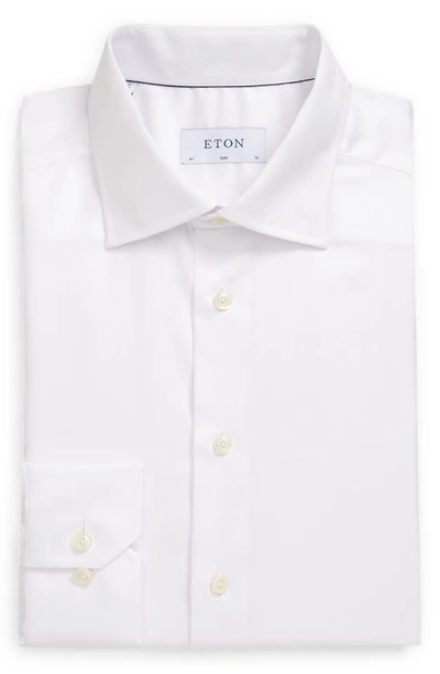 Eton Slim Fit Signature Twill Dress Shirt In White