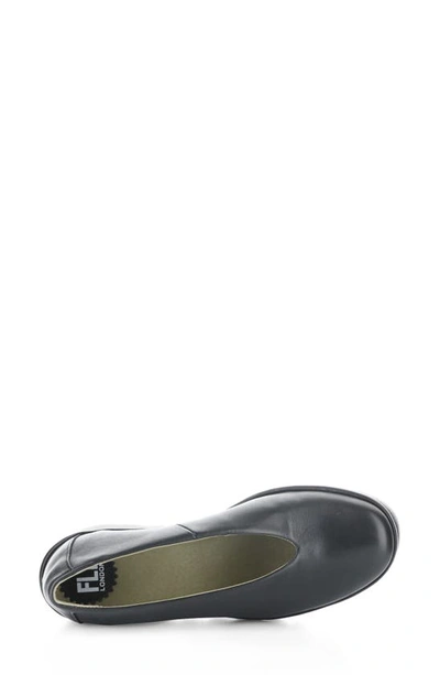 Fly London Beso Wedge Pump In 012 Black Arkansas