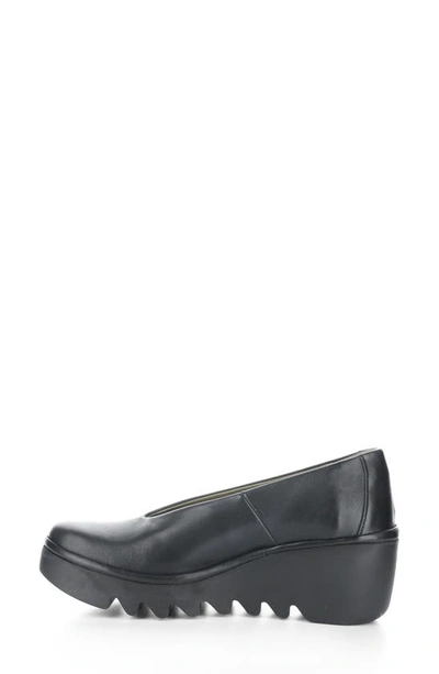 Fly London Beso Wedge Pump In 012 Black Arkansas
