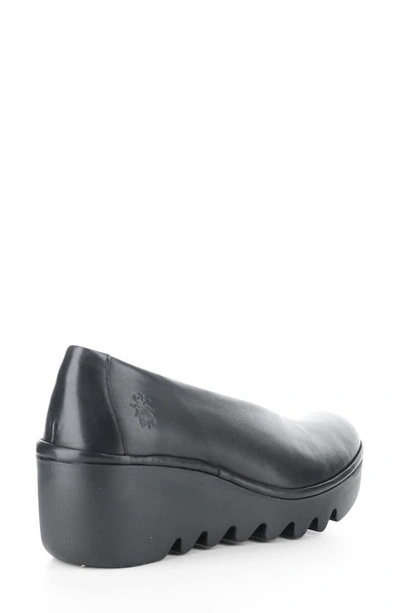 Fly London Beso Wedge Pump In 012 Black Arkansas