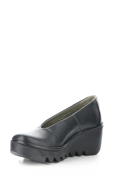 Fly London Beso Wedge Pump In 012 Black Arkansas