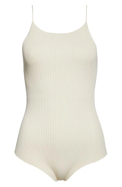 Shop Aeron Lourde Rib Bodysuit In Cream