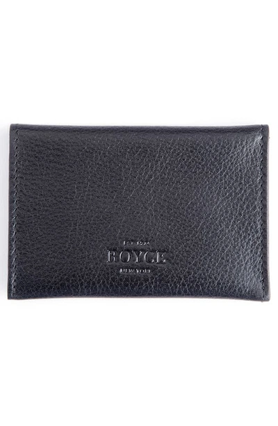 Shop Royce New York Personalized Envelope Card Holder In Black - Deboss