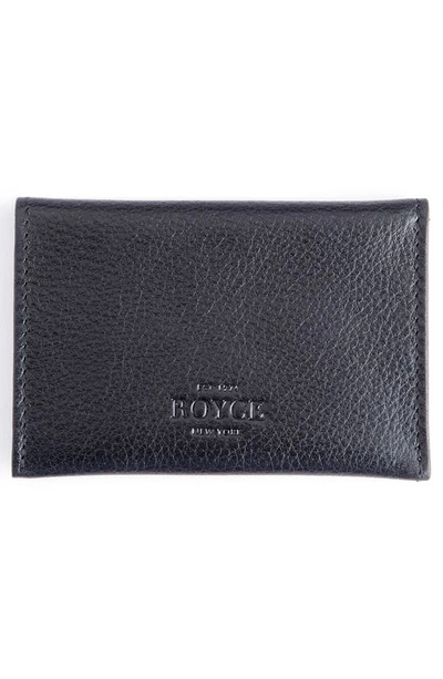 Shop Royce New York Personalized Envelope Card Holder In Black - Silver Foil