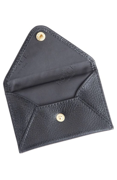 Shop Royce New York Personalized Envelope Card Holder In Black - Silver Foil