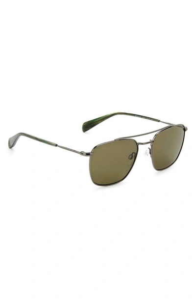 Shop Rag & Bone 53mm Navigator Sunglasses In Grey Khaki