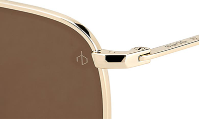 Shop Rag & Bone 53mm Navigator Sunglasses In Gold