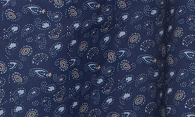 Shop Report Collection Long Sleeve 4-way Stretch Paisley Print Button-up Shirt In 41 Navy